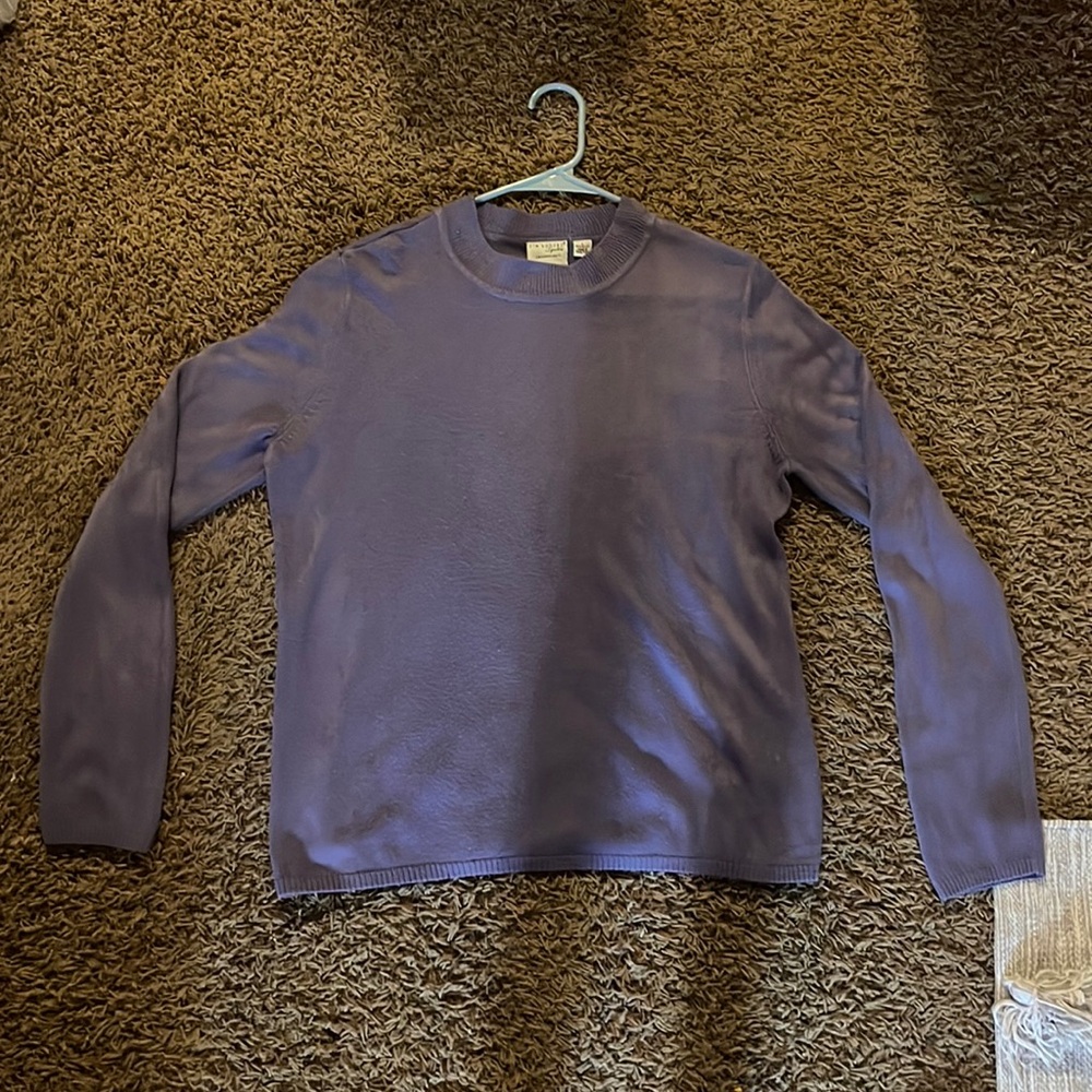 Women’s purple long sleeve blouse, size large